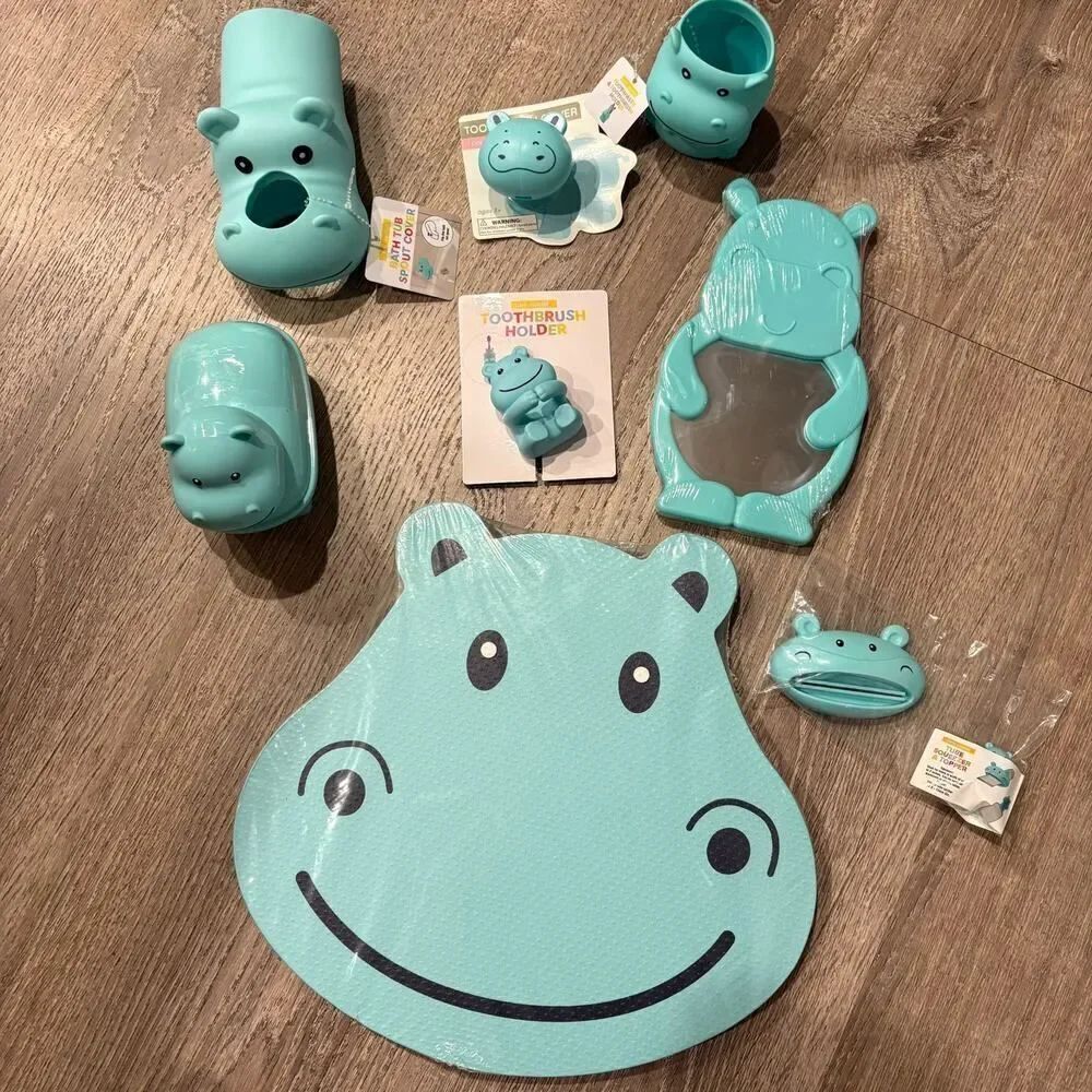 Kid's Hippo Bath Set 8 Pieces